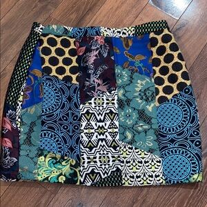 Desigual Multicolor Patterned Pencil Skirt